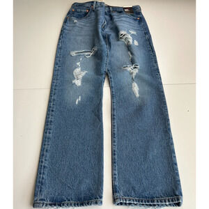 Levi's Premium Women 501 Original Fit Mid Rise Straight Leg Jeans W27xL30 Blue